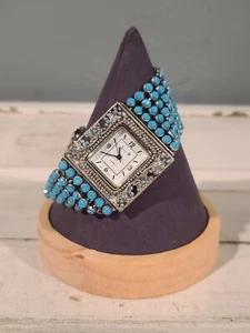 Jennie B Women's Quartz Turquoise Bracelet Wristwatch NONE WORKING - Picture 1 of 16