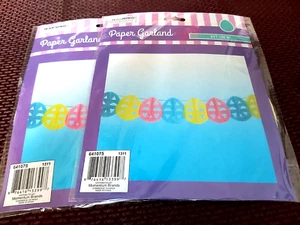 Easter Hanging Paper Garland Easter Eggs 9 Feet long Set of 2 Multicolor Strands - Picture 1 of 4