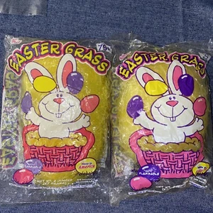 New Vintage Easter Grass Yellow USA For Easter Baskets Crafting Decor Set - Picture 1 of 4