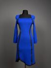 Emporio Armani Luxus Damen blau passend langärmelig Abend Bleistift Kleid Gr. 40