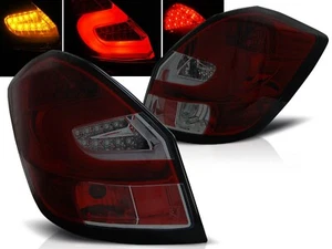 Fanali posteriori Lightbar a LED rosso opaco per Skoda Fabia 2 II 2007- 06.2014 - Foto 1 di 2