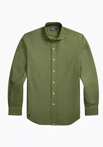 Ralph Lauren Men's Long Sleeve Oxford Shirt Olive Large - Picture 1 of 6