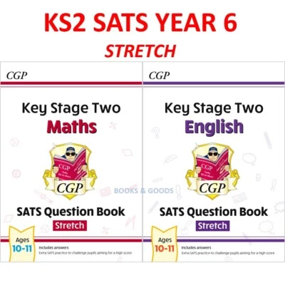 KS2 SATS Year 6 Maths English Question Books Stretch with Answer Ages 10-11 CGP