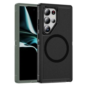 Hülle für Samsung S24 S23 S22 S21 Ultra Handy Schutz Case Kamera Schutz Magsafe - Picture 1 of 21