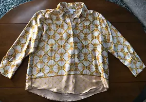Blusa House Of Harlow 1960 X Retro Satinado Glamour Art Deco Manga Botón L - Imagen 1 de 11
