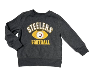 Steelers Football Kind Sweatshirt 3t Kleinkind Jungen grau Sport Pullover NFL Y2K - Bild 1 von 9