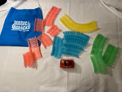 Magic Tracks Lot of pieces including 7 feet of track + bags + Red 🏎 Race Car - Image 1 of 4