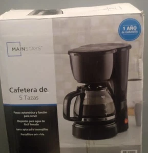 COFFEE MAKER 5 Cup & REMOVABLE FILTER BASKET BLACK NEW Will Sell Quickly - Picture 1 of 6