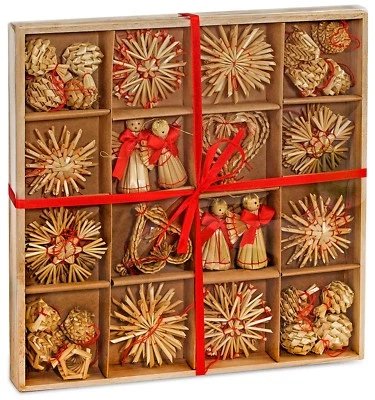 BRUBAKER 48 stelle di paglia decorazioni addobbi Natalizie albero di Natale fino a 6,5cm