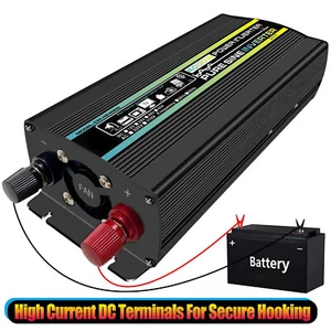 4000W Pure Sine Wave Power Inverter DC 48V to AC 220V Car Power Converter 50Hz - Picture 1 of 12