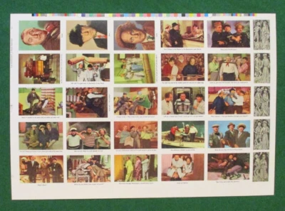 Three Stooges 1959 Fleer reedición 2016 rrparks conjunto de hojas sin cortar con listas de verificación raras Foto 1 de 4