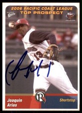2006 MultiAd Pacific Coast League Top Prospects Joaquin Arias IP Signed Auto