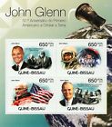John Glenn Nasa Astronaut Earth Orbit In Space Stamp Sheet (2012 Guinea-Bissau)