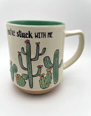 Taza You’re Stuck With Me By Spectrum Designz 18 oz Midway Cactus Plants verde c63 Foto 1 de 4