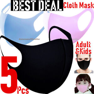 5Ps Face Masks Men Women Mask Unisex Kid Cover Clothing Reusable Washable Cloth