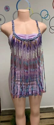 NUEVO CON ETIQUETAS CAMISETA SIN MANGAS CUSTO BARCELONA DEBBIE PHAON FELLINS WAVE PÚRPURA TALLA 2 Foto 1 de 4