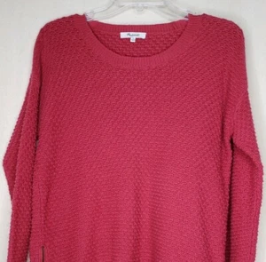 Suéter Madewell Mujer Talla XS Berry Cuello Redondo HiLo Cremallera Lateral Talla Mayor - Imagen 1 de 8