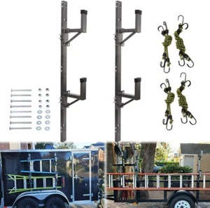 Adjustable Trailer Side Ladder Rack for Enclosed Trailers Exterior Wall Mount - Picture 1 of 21