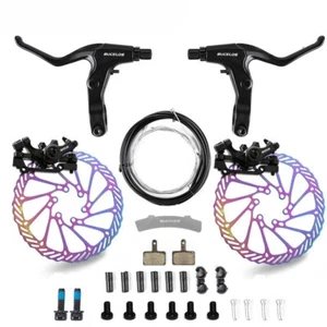 Bicycle Mechanical Disc Brake Set Mountain Bike Linear Pull Disc Brake MTB New - Picture 1 of 18