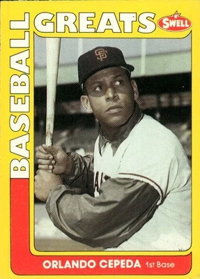 1991 Swell Baseball Greats Orlando Cepeda #105 San Francisco Giants 17N - Image 1 of 2