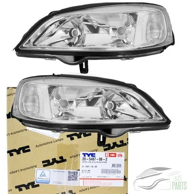 Opel Astra G Klarglas Scheinwerfer RECHTS LINKS Chrom Original Hella Look H7/HB3 - Bild 1 von 2