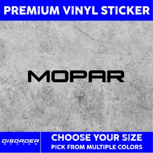 MOPAR TEXT [VINYL STICKER]-for Car/Truck WINDOW-LAPTOP-FOLDER-U PICK COLOR/SIZE - Picture 1 of 6