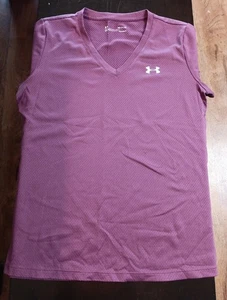 Under Armour Womens Dark Purple Loose Fit Short Sleeve Shirt Size Small - Picture 1 of 4
