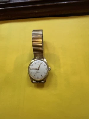 Vintage Elgin Swiss Durapower 17 Jewels Stainless Steel Mens Watch Parts/Repair - Image 1 of 4