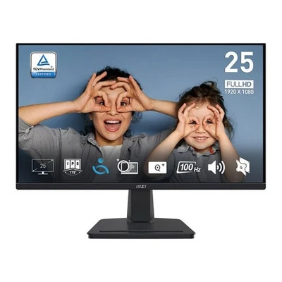 MSI PRO 24.5" MP251 Monitor IPS 1920x1080 1ms 100Hz Adaptive Sync Monitor Black - Image 1 of 4