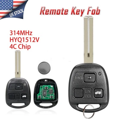 for 2001 2002 2003 2004 2005 Lexus GS430 IS300 Remote Key Fob 3 Button HYQ1512V - Image 1 of 4