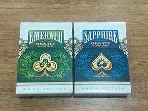 Ornate Playing Cards Sapphire 2 Deck Set Discontinued Beautiful Poker Cards - Picture 1 of 5
