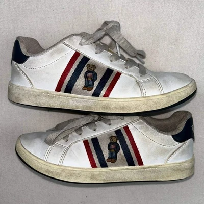 Polo Ralph Lauren Niño Pequeño Oaklynn-Bear Tenis Blanco Azul Marino Rojo Talla 2 Foto 1 de 4
