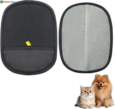 BRAND: QIYUDA 2 pcs Pets Static Removal Gloves, Reusable Cat Dog Electrostatic Hair Remover...