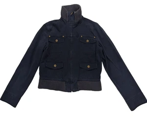 Chaqueta de moto china London Jean para mujer talla grande azul marino - Imagen 1 de 13