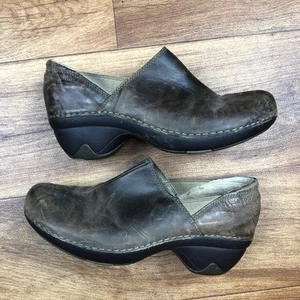 Patagonia Damengröße 6,5 tiefes espressobraun Leder Slipper Komfort Schuhe Clogs - Bild 1 von 15