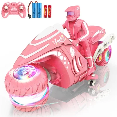 Juguete RC Motocicleta Nuevo Actualizado RGB Ruedas Luz, Rotación 360° Alta Velocidad Rem... Foto 1 de 4
