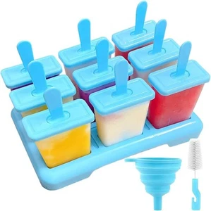 9 Cavities Popsicles Molds, Without BPA Popsicle Molds with 9 - Picture 1 of 12