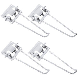  4 Pcs Table Supply Foldable Hair Clips Metal Adjustable Legs Storage
