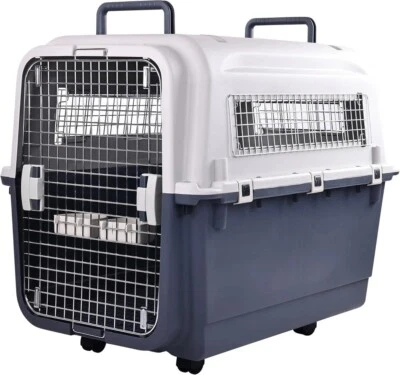 NEW XL Airline Approved Plastic Dog Crate Pet Carrier for Travel Dogs Cats - Image 1 of 4