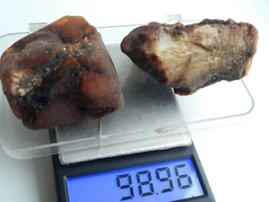 Ámbar Báltico Piedras Crudas Bernstein Natural Bursztyn Colgante 98 g Paisaje Set 2 - Imagen 1 de 13