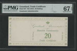 GREENLAND 20 SKILLING ( 1941 ) PICK # M7 PMG 67 SUPERB GEM UNC EPQ. - Bild 1 von 4