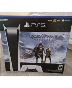 PlayStation 5 PS5 Digital Edition Console God of War Ragnarok New - Picture 1 of 2