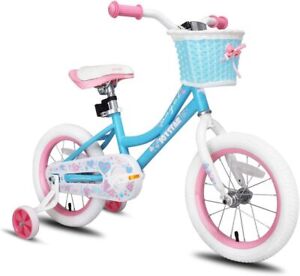 JOYSTAR Angel Girls Bike Kids Bike 16 or 18 inch with Training Wheels & Basket