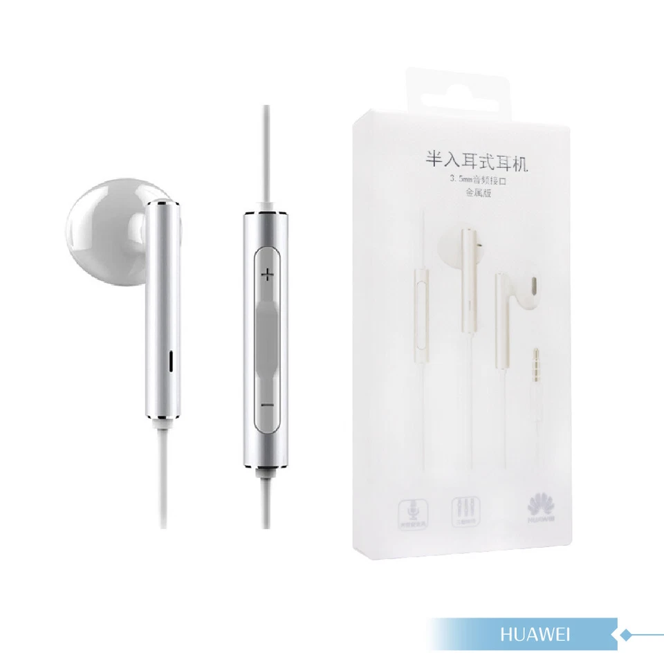 Original HUAWEI Official Half In-Ear Metal Earphones With Mic (AM116) - Image 1 of 4