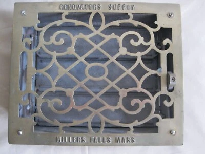 Registro de latón pulido de suministro de renovadores vintage 11 3/8" X 9 1/2" Foto 1 de 4