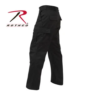 ROTHCO 7971 BDU PANTS BLACK MILITARY STYLE PANTS BUTTON FLY CARGO SIZES S - 6XL  - Picture 1 of 3
