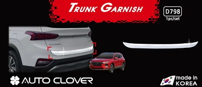 Decoración de maletero cromada plateada 1 pieza moldeada D798 Ups para Hyundai Santa Fe 2019~2023 Foto 1 de 2