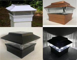 2/4/6/8/12-Pc Square Solar Post Cap Lights Fence Mount (Only for 4"x4" Posts) - Picture 1 of 23