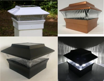 NTERTAINMENT HOUSE 2/4/6/8/12-Pc Square Solar Post Cap Lights Fence Mount (Only for 4"x4" Posts)
