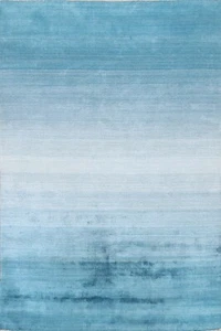 Blue/ Ivory Modern Gabbeh Oriental Area Rug 5'x8' Hand-knotted Plush Wool Carpet - Picture 1 of 12